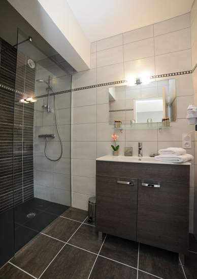 bathroom Room Novalaise Plage Hotel Hotel in Novalaise (73) Savoie